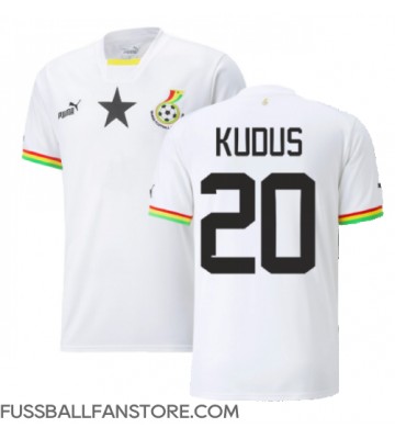 Ghana Mohammed Kudus #20 Replik Heimtrikot WM 2022 Kurzarm